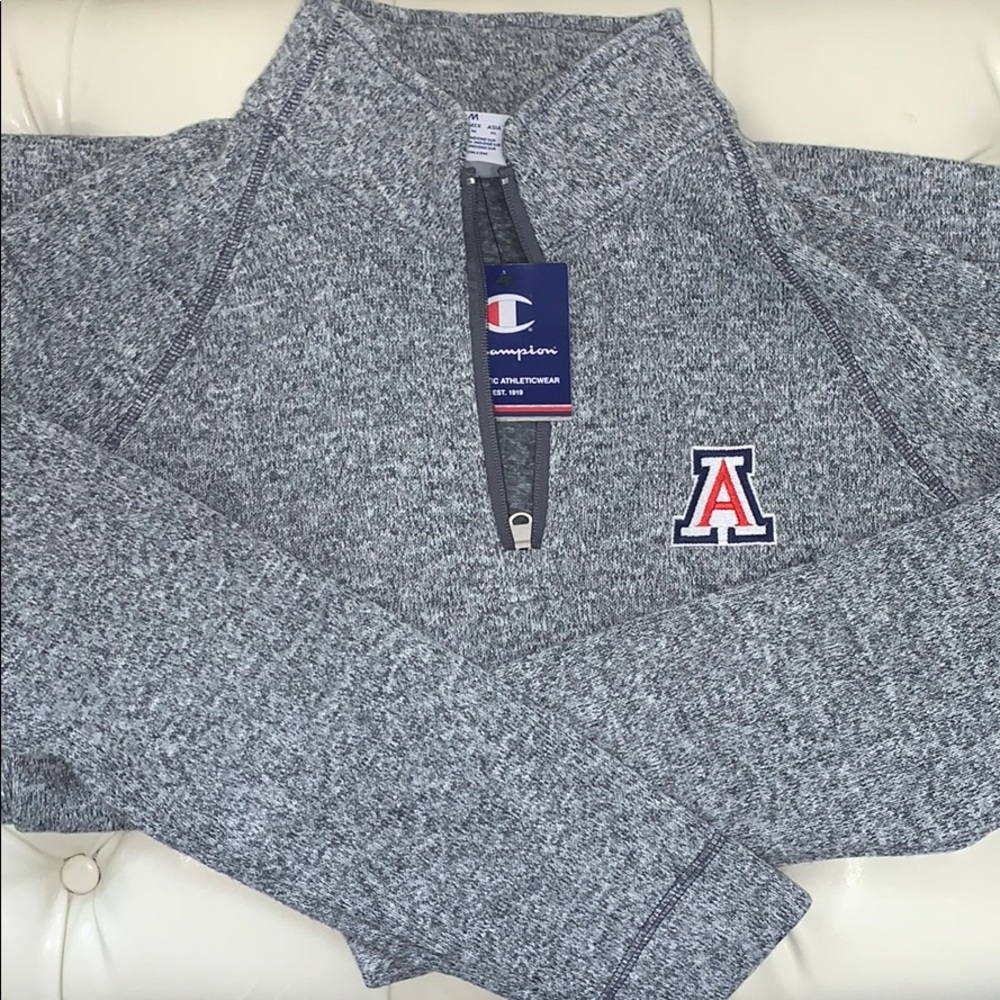 Champion Gray Quarter-Zip Sweatshirt